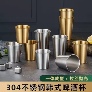 304不锈钢水杯啤酒杯 口杯大容量杯子 加厚防摔儿童喝水杯饮水杯