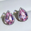 Ruby cute fashionable earrings, European style, diamond encrusted