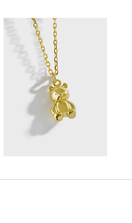 3g Weight 0.03µm Gold Plating Thickness Long-Lasting Plated Gold Plating Process Spring Ring Trigger Clasp Closure Clasp Closure Type 18K Real Gold Plated, Platinum Plated Plating Material 925 Sterling Silver Pendant Material Pendant Necklace Classification 925 sterling silver Chain Material Handmade Chain Chain Type 1 Piece Quantity Festival Occasion 925 Sterling Silver Material Bear Pattern Women'S Gender IG Style Style Plating Craft White, Gold Color Korean Style Cute Cartoon Mini Bear Doll Necklace 3
