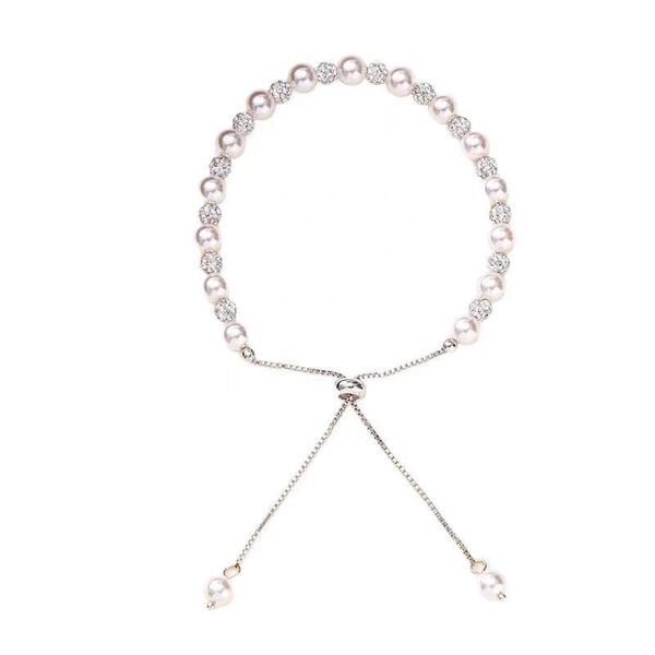 sophisticated bracelet pearl with zircon