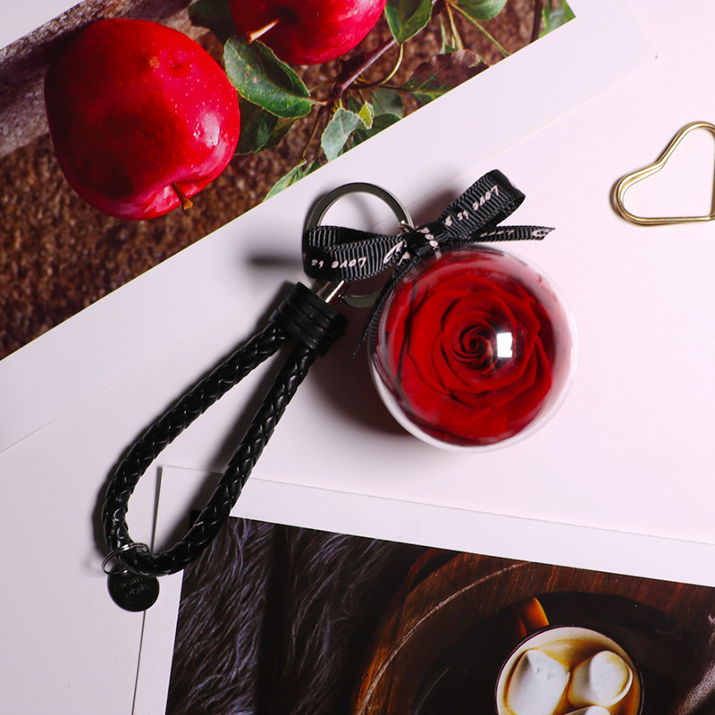 Eternal Flower Keychain Finished Pendant Valentine's Day Christmas Creative Gift Wedding Accompanying fireworks Yunnan wholesale