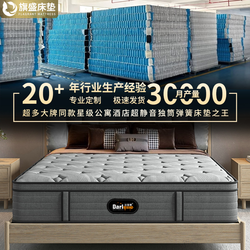 Hotel de estrellas de apartamentos de primavera de colchón caja de paquetes de compresión Foshan colchón Simmons bolsa independiente primavera