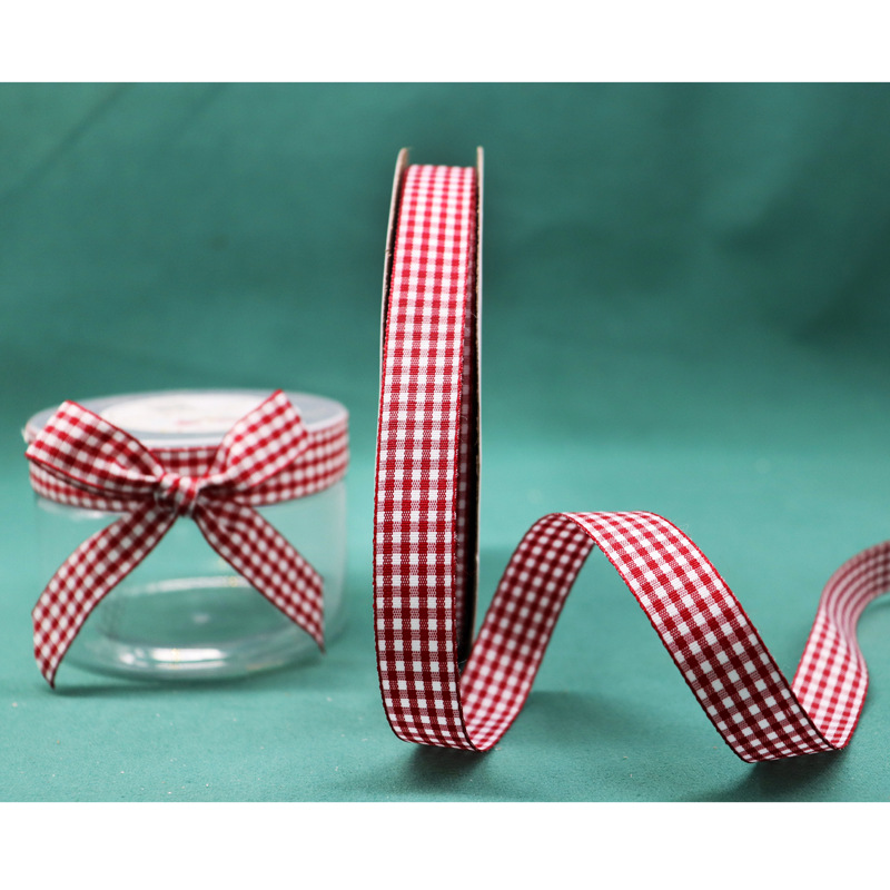 Pastoral estilo Plaid cinta de la torta de la cinta hecha a mano DIY material accesorios para el cabello cinta flor caja de regalo cinta de embalaje