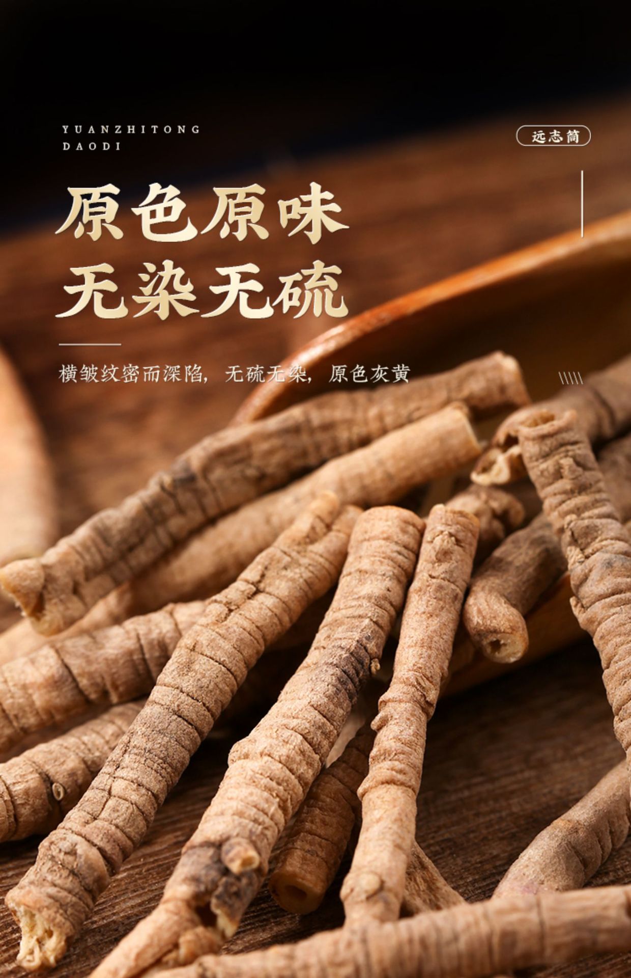 Core-Removed Polygala Root Yuan Zhi 500g Dried Chinese Herb for Traditional Decoctions preparation