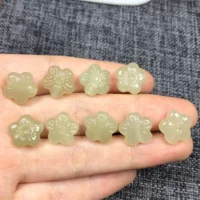 Нефрит Оптовая продажа натуральный Hutian Jade Цинхай Материал Сливы Изыскная резьба по ремеслу Hutian Yu Plum diy Аксессуары