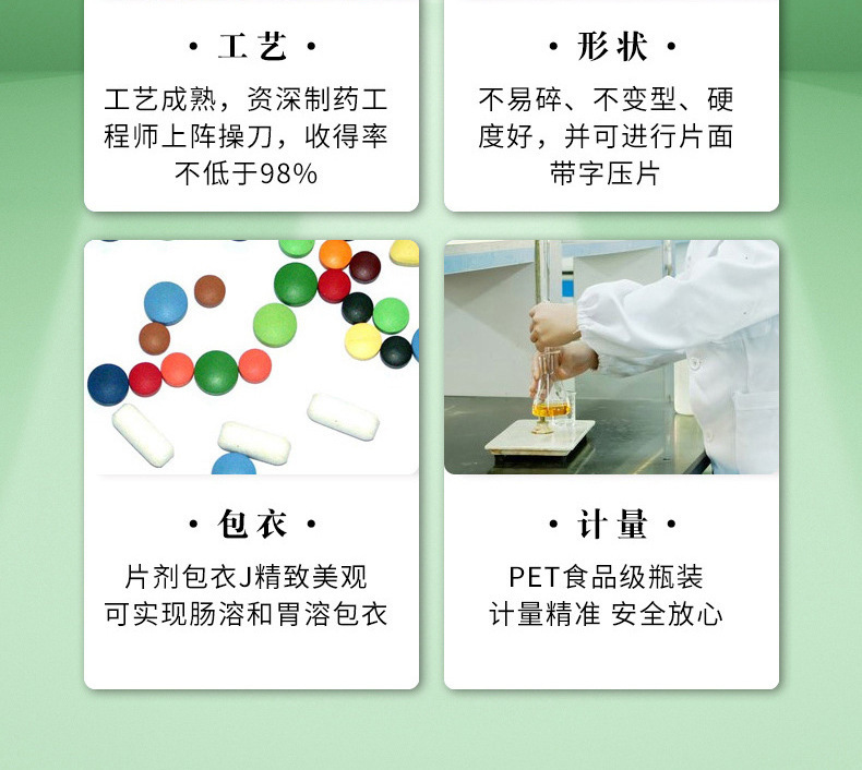 Ginseng Kudzu Tablet Candy Ren Shen Ge Gen Pian 100 Tablets 50g Bottle Daily Herbal Chew overview