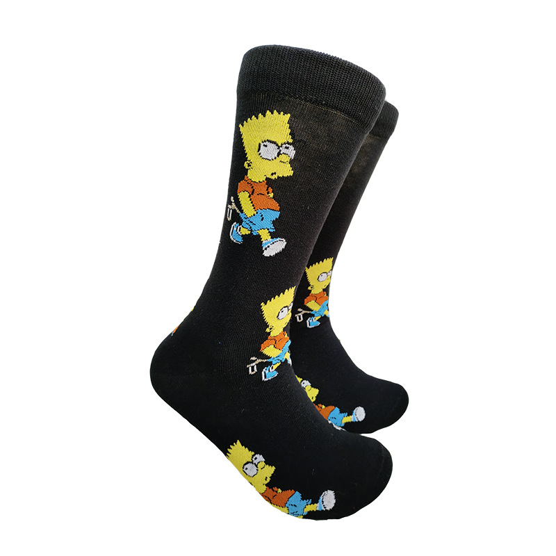 Calcetines de media pantorrilla a la moda con diseño de dibujos animados, creativos y personalizados, de algodón jacquard, de Suri Knitting, suministro transfronterizo.