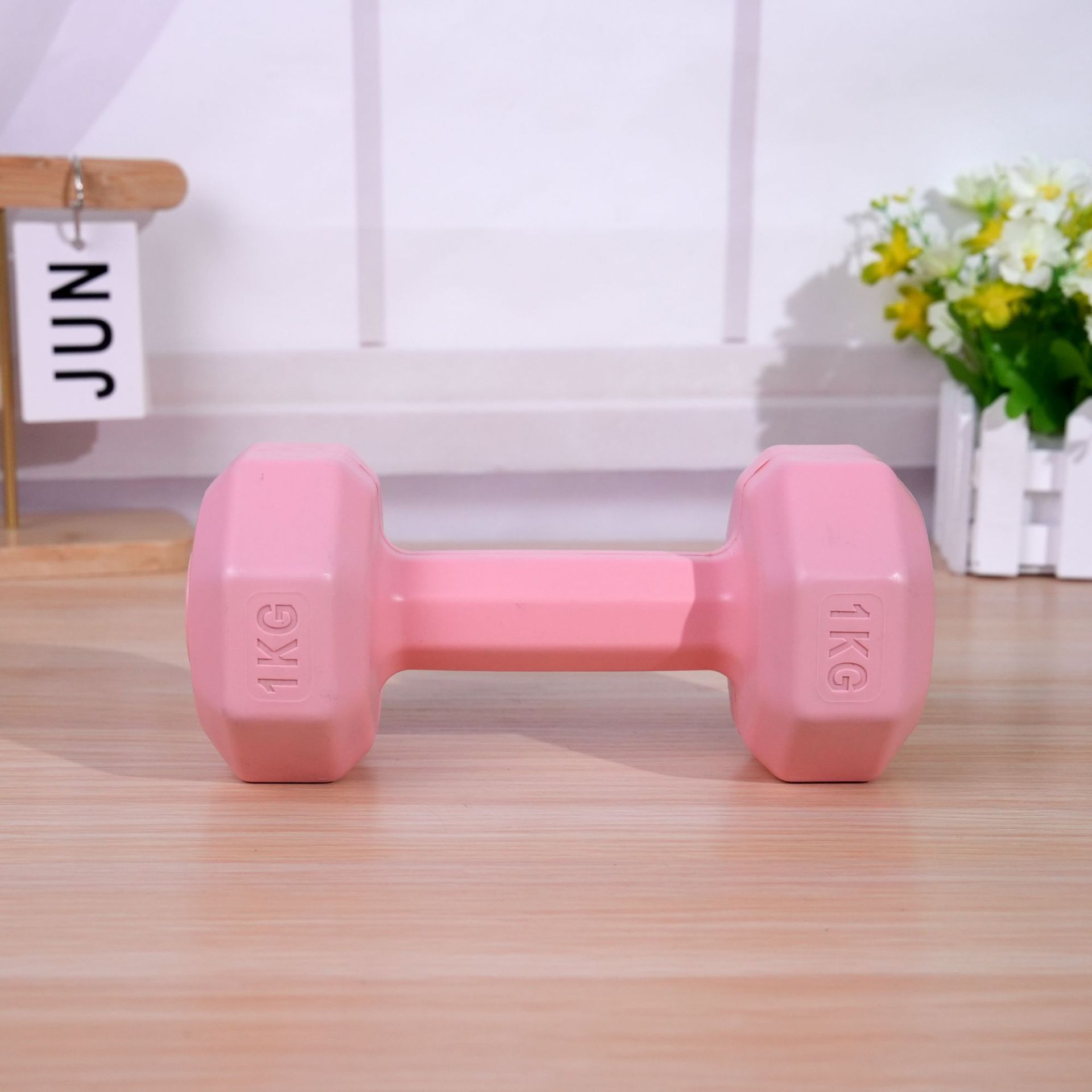 Kadınlar için küçük dambıllar, evde kullanım için fitness ekipmanları, çocuklar için kauçuk kaplı dambıllar, erkekler için kol kası geliştirme kettlebell'leri, yoga dambılları, bir çift set.