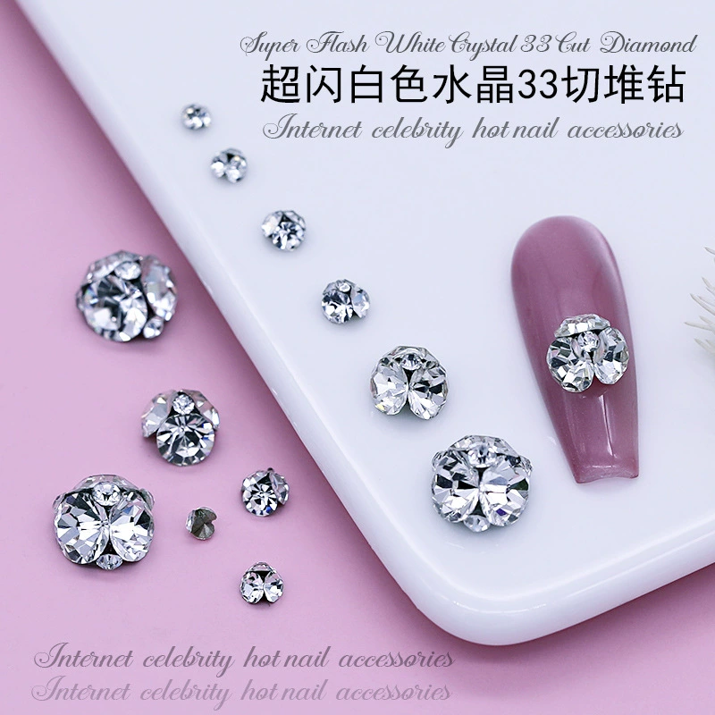 K9 украшения для дизайна ногтей со стразами, ослепительные мини-маленькие стразы неправильной формы, 33 многогранных шарика со стразами для дизайна ногтей
