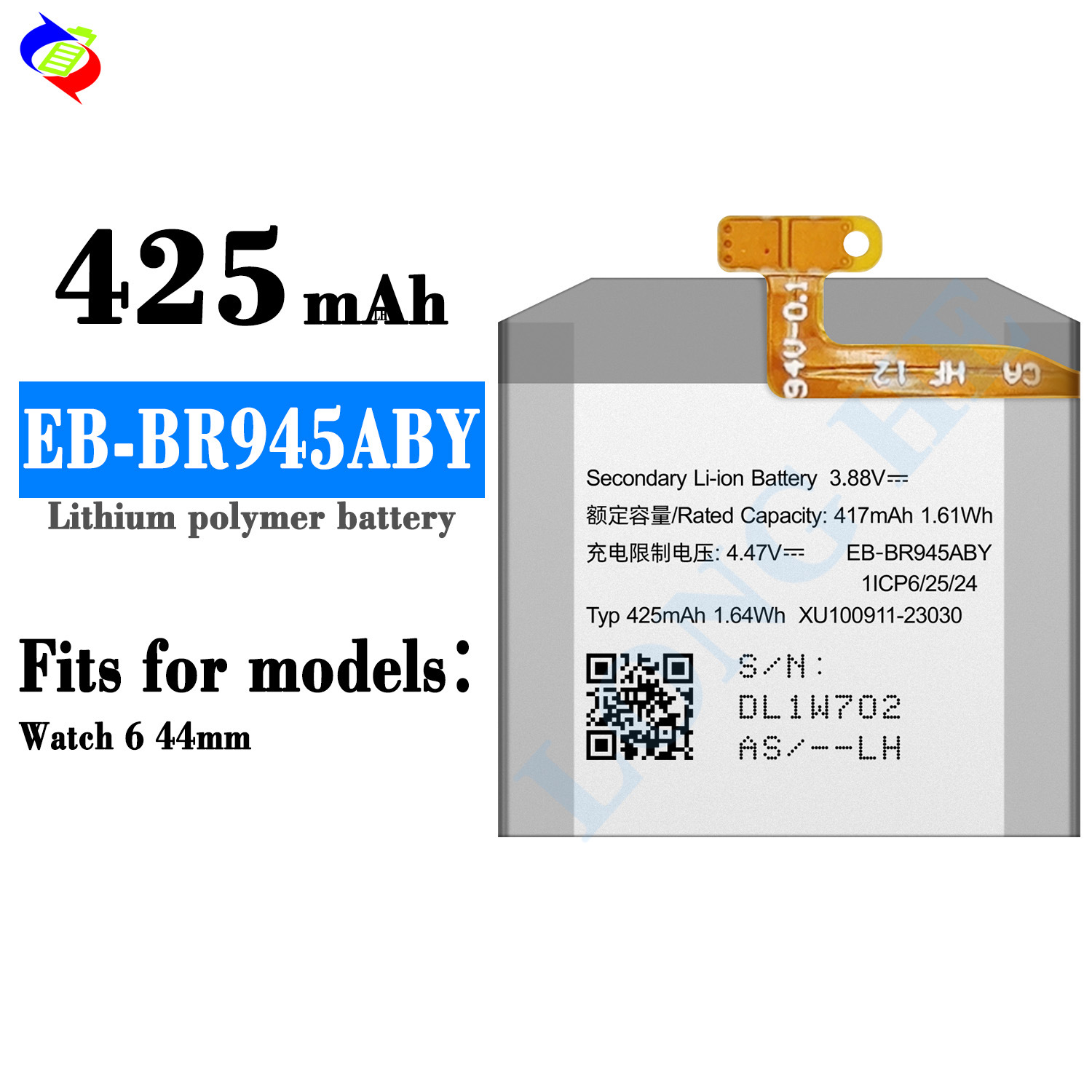 Samsung Watch 6 44mm üçün batareya, EB-BR945ABY model