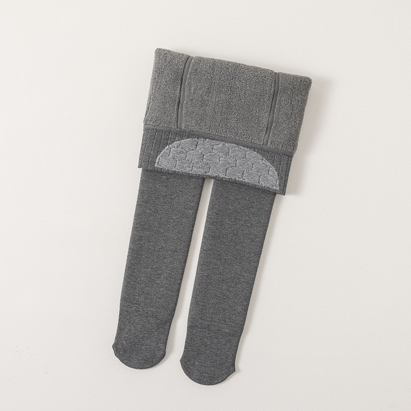 Niños engrosados leggings blancos más terciopelo calentamiento en una sola terciopelo estilo coreano de invierno y otoño calentamiento para niñas pantalones largos