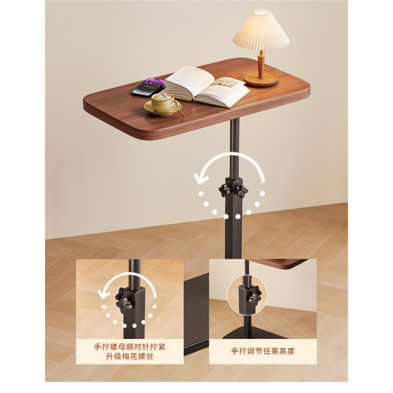 Storage Bedside Table, Adjustable Sofa Side Table, Living Room Household Tea Table, Small Table for Bedroom