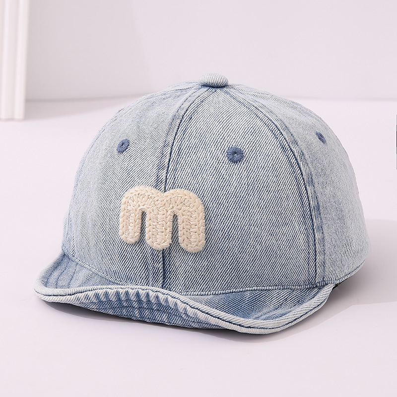 Sombreros de primavera para niños coreanos simple letras bordadas sombreros de sombra de pato retro hacer viejos sombreros de béisbol para niños y niñas