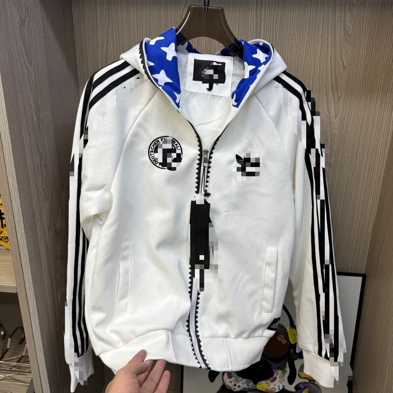 2026 Men's New Spring and Autumn Cross-Border Version Jacket, Three-Leaf Cardigan, Hooded, Casual, Loose, Trendy Brand, Loose Fit, No Brand Logo