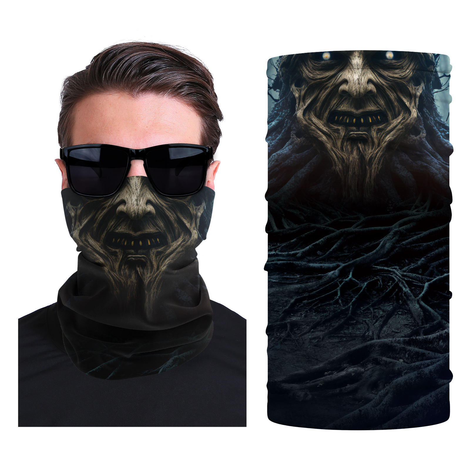 Xun hui transfronterizo media cara cráneo bufanda mágica sombrilla de viaje al aire libre máscara de equitación cuello de protección uv