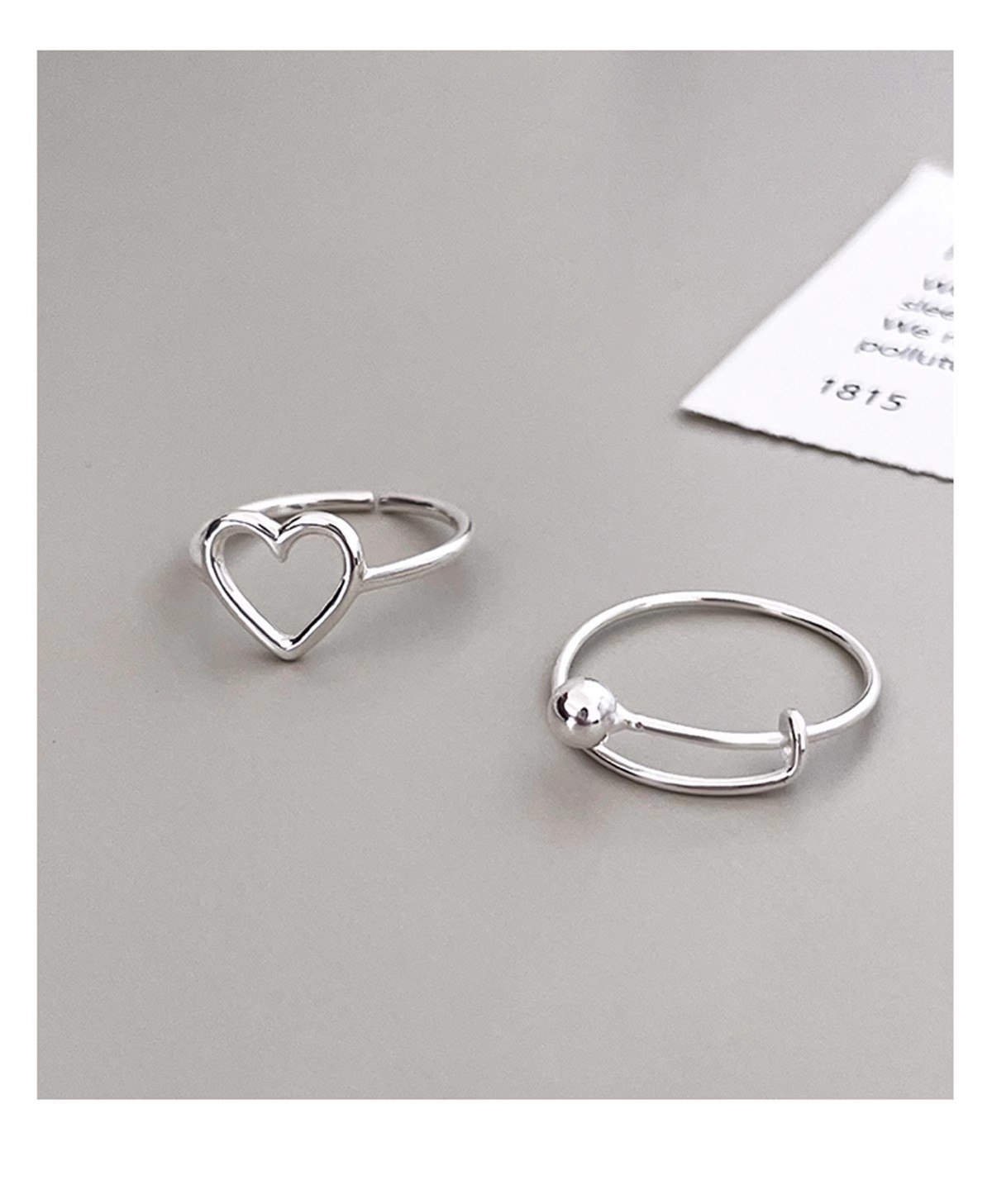2g Weight Rings Classification Adjustable Ring Size 1 Piece Quantity Holiday, Tea Party Occasion 925 Sterling Silver Material Geometric Pattern All Seasons Season Women's Gender Elegant, Simple Style Style 1 Piece 925 Sterling Silver Geometric Rings 6