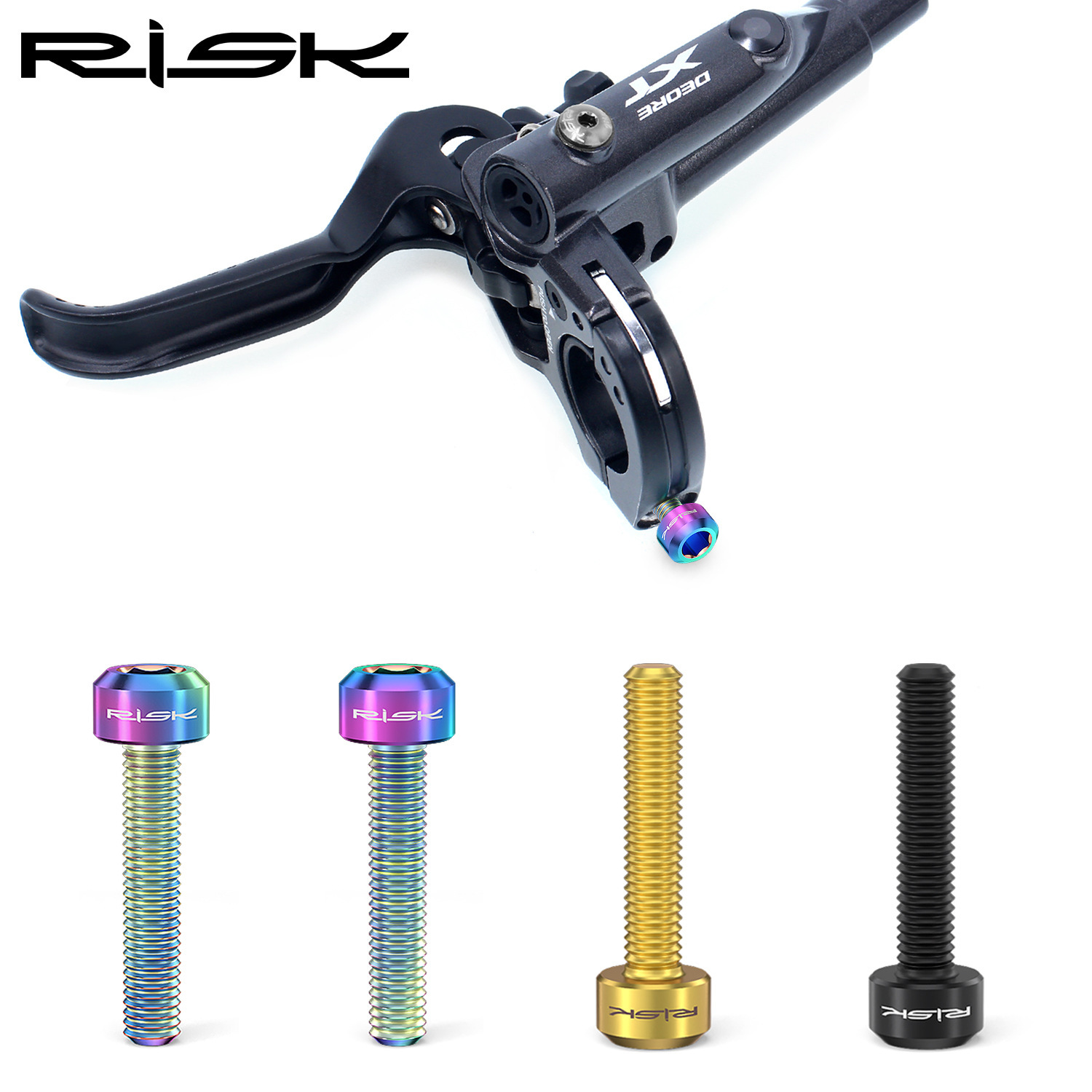 RISK mountain bike M5x25mm brake handle fixing titanium alloy screw Guide R RS RSC oil disc
