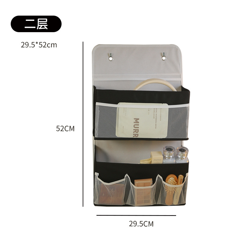 Bolsa de almacenamiento de dormitorio multifuncional, bolsa de almacenamiento de artículos diversos de almacenamiento de armario plegable, bolsa colgante de almacenamiento de tela trasera de puerta de varias capas