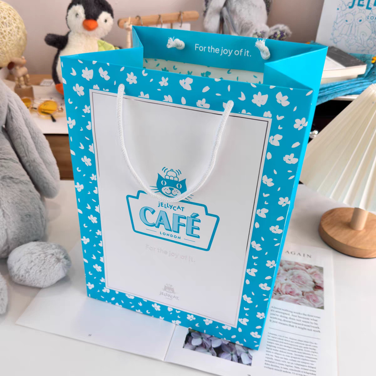 Jellycat New Gift Bag Handbag Paper Bag Gift Bag Gift Bag Gift Packaging Bag White Cardboard Handbag