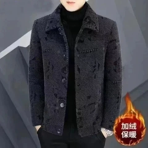 Demi-season keep warm jacket, short woolen coat