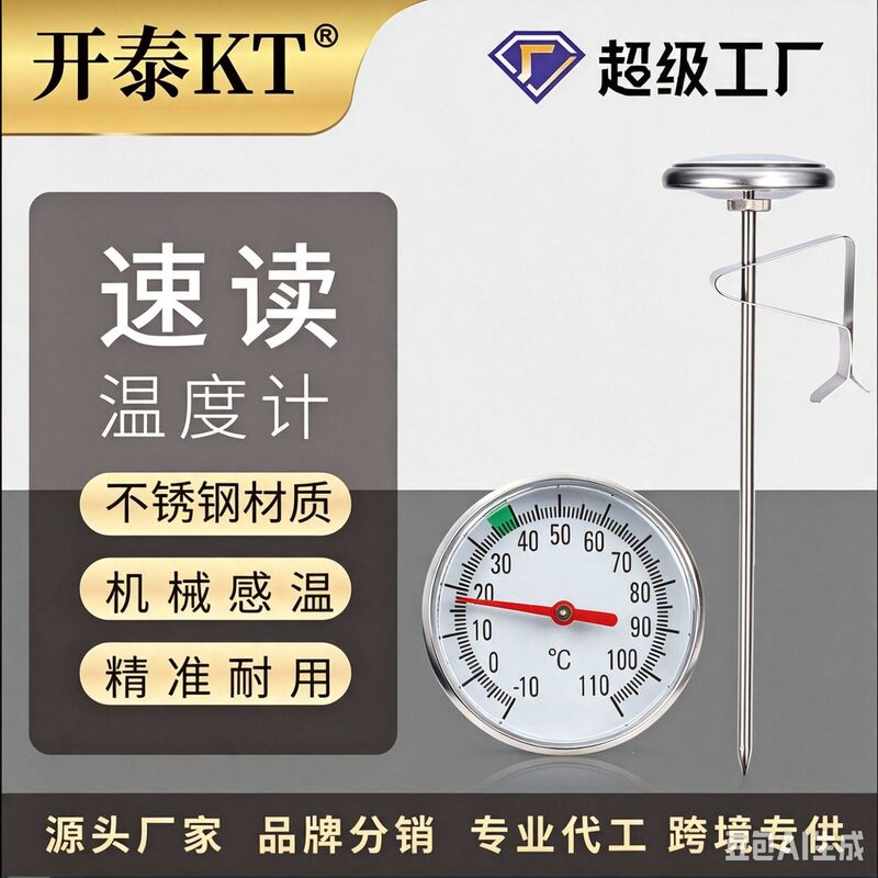 Kaitai Milk Coffee Thermometer Quick Read Kitchen Household Water Thermometer Food Milk Foam Daily Use Quick Measurement Home Use