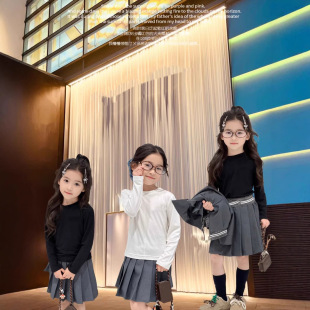 25 Early Spring New Kidsren's Clothing mm Classic Spring & Fall Kidsren's Long-Sleeved Bottoming Shirt Pure Color Bottoming Shirt T-Shirt