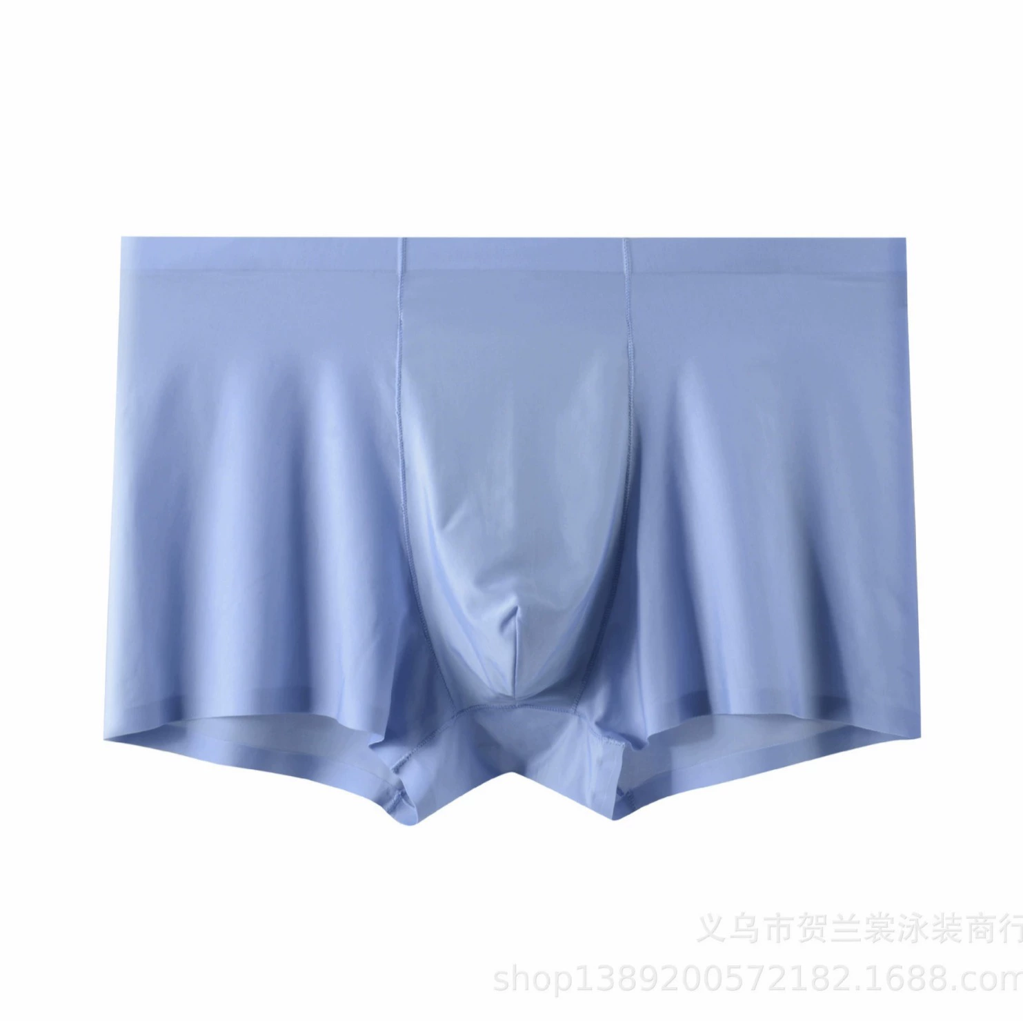 [厂家现货批发冰丝男士无痕平角四角内裤速干透气Mens underwear]