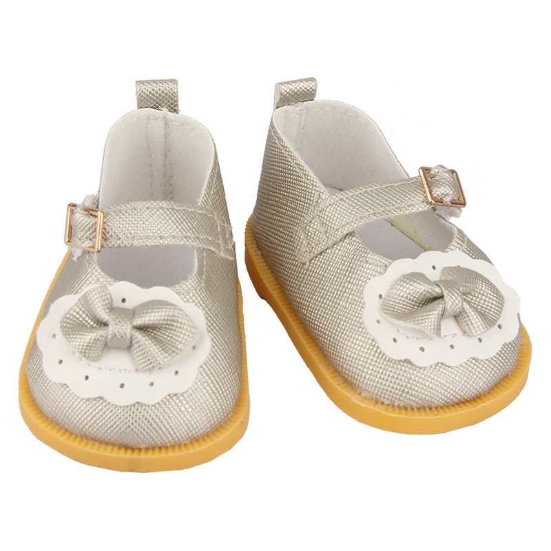 Doll shoes, cotton bow accessories for 14‑inch dolls, 5 cm length, multicolor