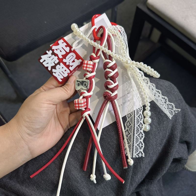 カラー結び手作り編みひも携帯ストラップ創意キーホルダーiu系ストラップブラインド袋生放送ソース|undefined