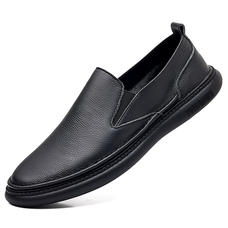 Capas de verano de cuero de vaca nuevos zapatos casuales de cuero de hombre transpirables zapatos de suela suave zapatos de hombre