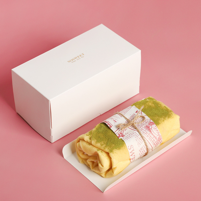 压纹烫金小蛋糕盒子甜品包装盒千层慕斯西点毛巾卷烘焙打包盒批发