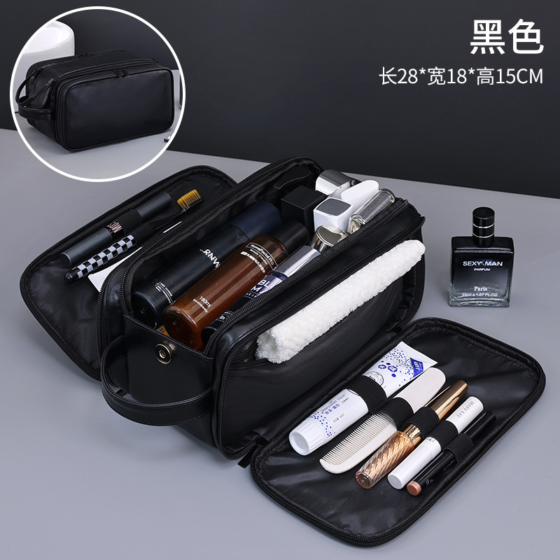 Transfronterizo Amazon retro pu compartición de almacenamiento bolsa de baño de hombre viaje de negocios portátil bolsa de maquillaje impermeable