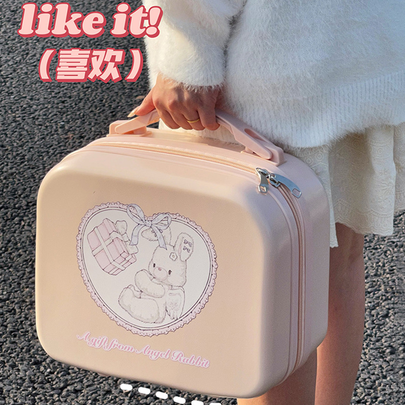 14 pulgadas maleta bolsa de viaje bolsa de gran capacidad estudiante de alto aspecto nuevo lindo maleta portátil ins