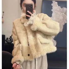 毛毛外套冬季女新款韩系超好看保暖小个子加厚皮毛一体外套其他
