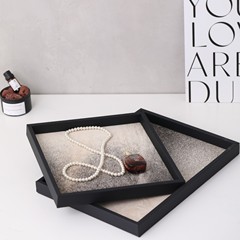 軽くて豪華な灰色の馬毛のトレーの現代の見本の間の客間のレストランの収納盤の北欧の簡単なアロマディスクの装飾品