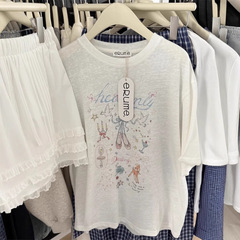 亜麻雪花160グラム長袖tシャツ日焼け止めシャツブラウス