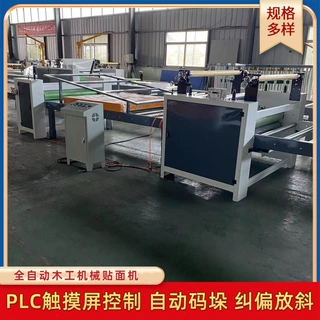 变频控速木饰面板冷热胶两用贴纸机 铝塑板金属拉丝膜木工平贴机