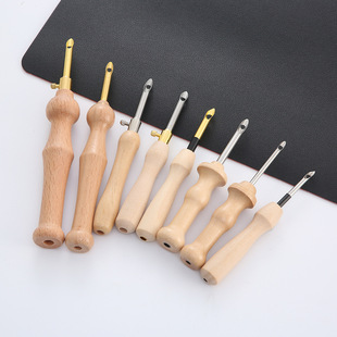 New wooden handle wool felt poke needle stamp pen knitting tool Russian poke embroidery coarse wool embroidery needle