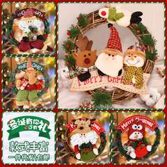 Christmas wreath decorations pendants decoration supplies door hanging home background wall Christmas Eve shop pendant