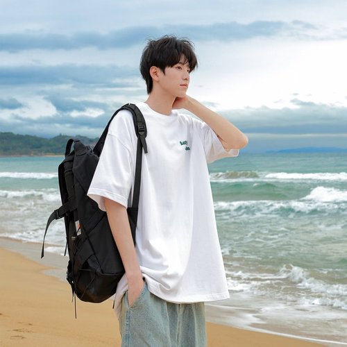 Summer T-shirt for Men: Trendy Short-Sleeve, Loose-Fit, Breathable, and Versatile Casual Tops