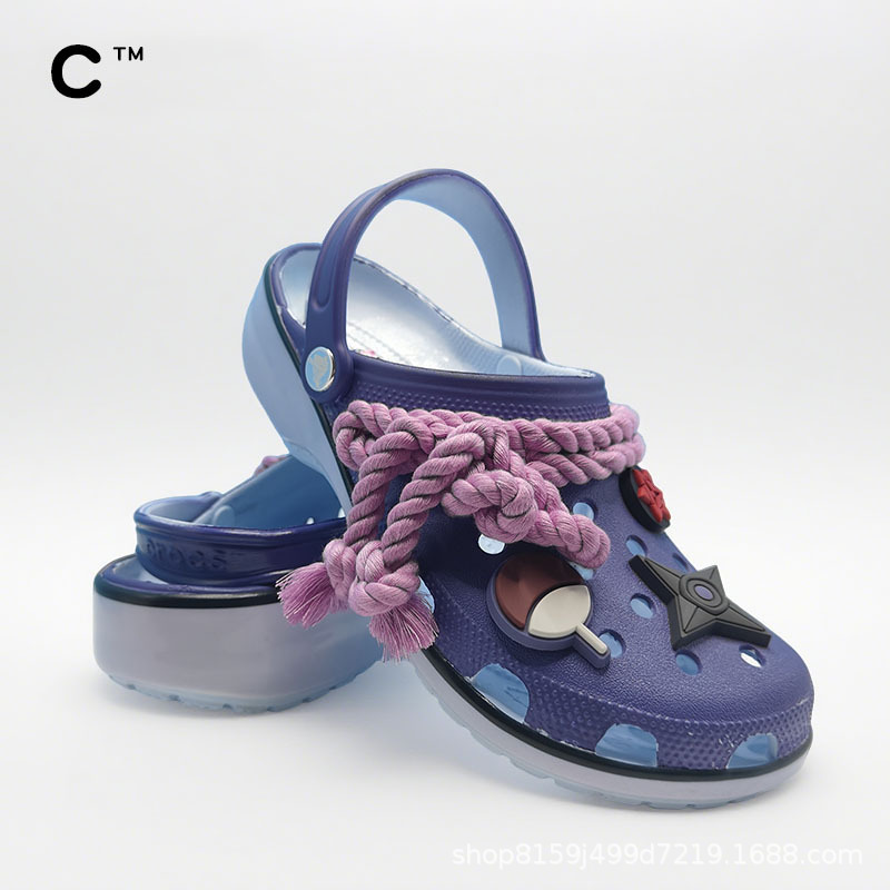 Cross Sasuke Croc Shoes Outdoor Men's Shoes Naruto Shippuden Co-Branded Lightweight Clogs Casual Sandals