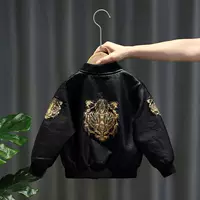 Кожаная куртка для мальчиков 2025 новый осенний костюм детское пальто иностранного газа для детей корейская версия повседневных весенних и осенних топов