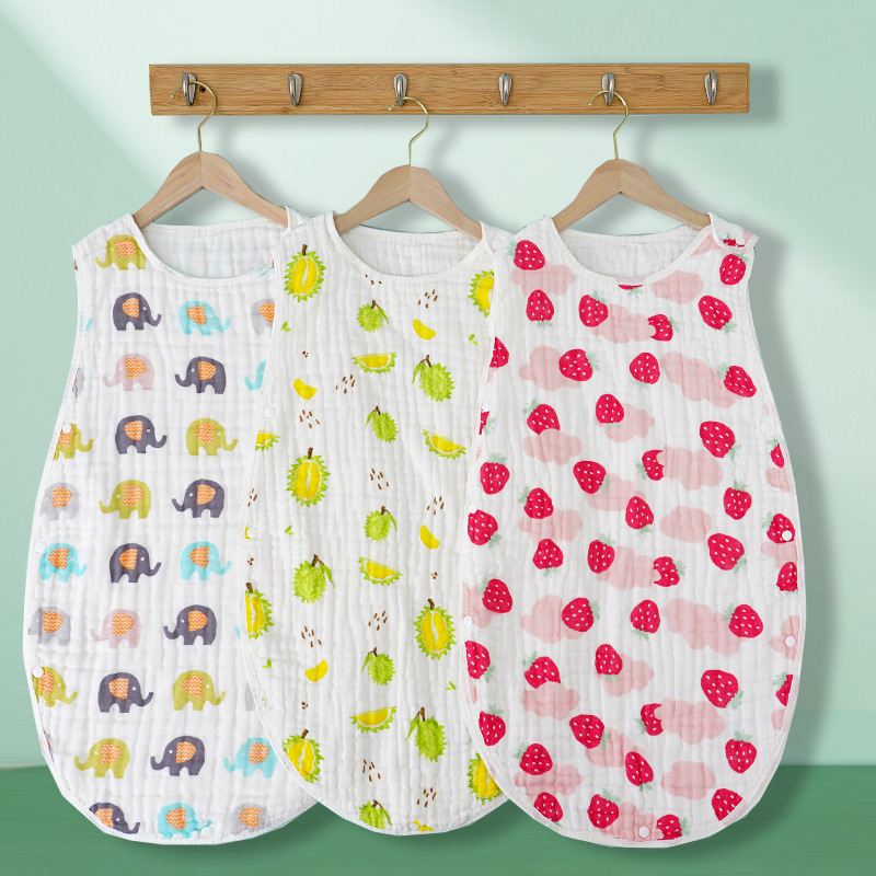 Flocked sleeping bag for newborn babies and young children, pure cotton back-style sleeping bag, children's kick-proof blanket magic, factory wholesale