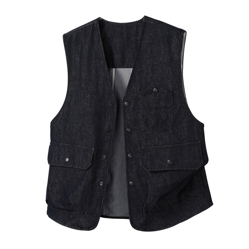 Vest Denim Z Retro American Jacket New Workwear Vest Men's Outdoor Camping Style Mountain Top Trendy Men