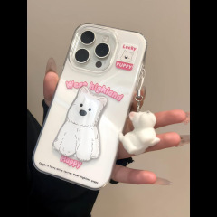 双层IMD适用苹果17华为小米15荣耀oppo/VIVO立体西高地手机壳新款