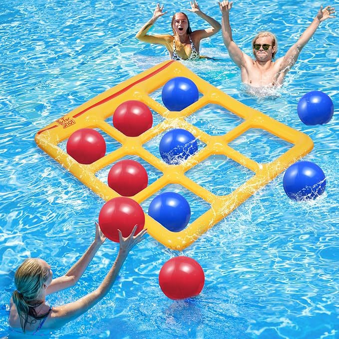 Cross-Border New Product Inflatable Tic-Tac-Toe Throwing Game Summer Water Entertainment Family Interactive Inflatable Nine-Square Grid Throwing Rack