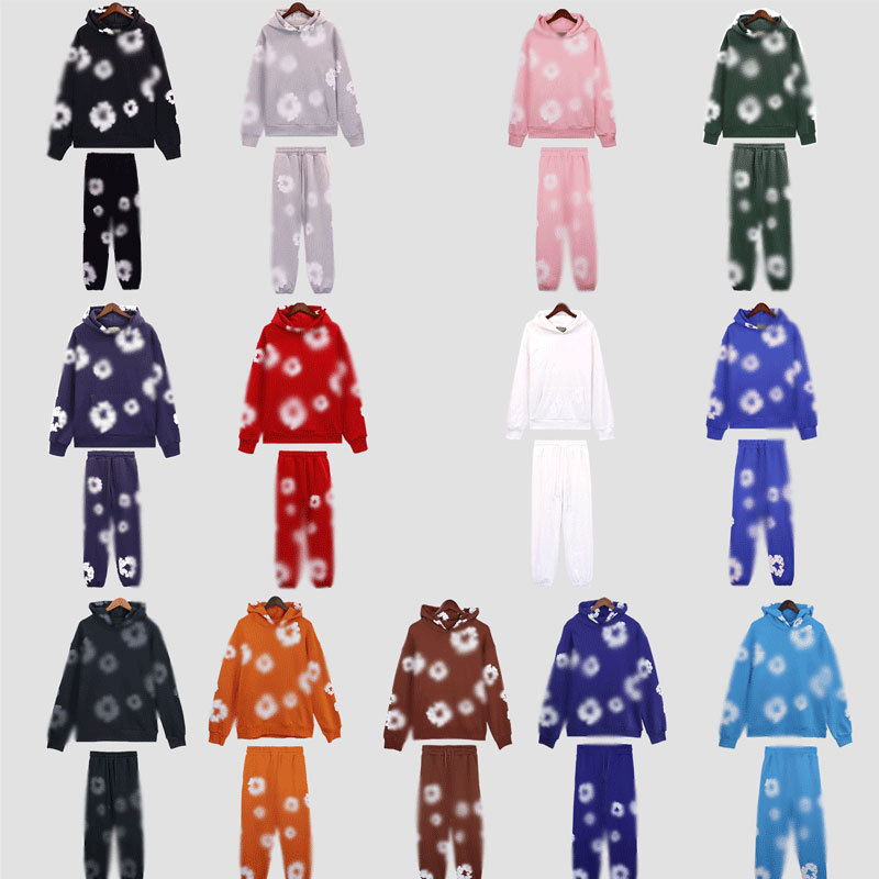 High version autumn and winter new DENIM cotton foam printing high street leisure suit cross-border foreign trade wholesale in stock