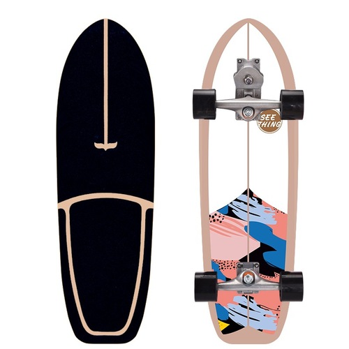 32-inch Landboarding S7 Spring Bridge No-Pedal Beginner Ski Simulation Training Board Professional Street Riding Commuter S1