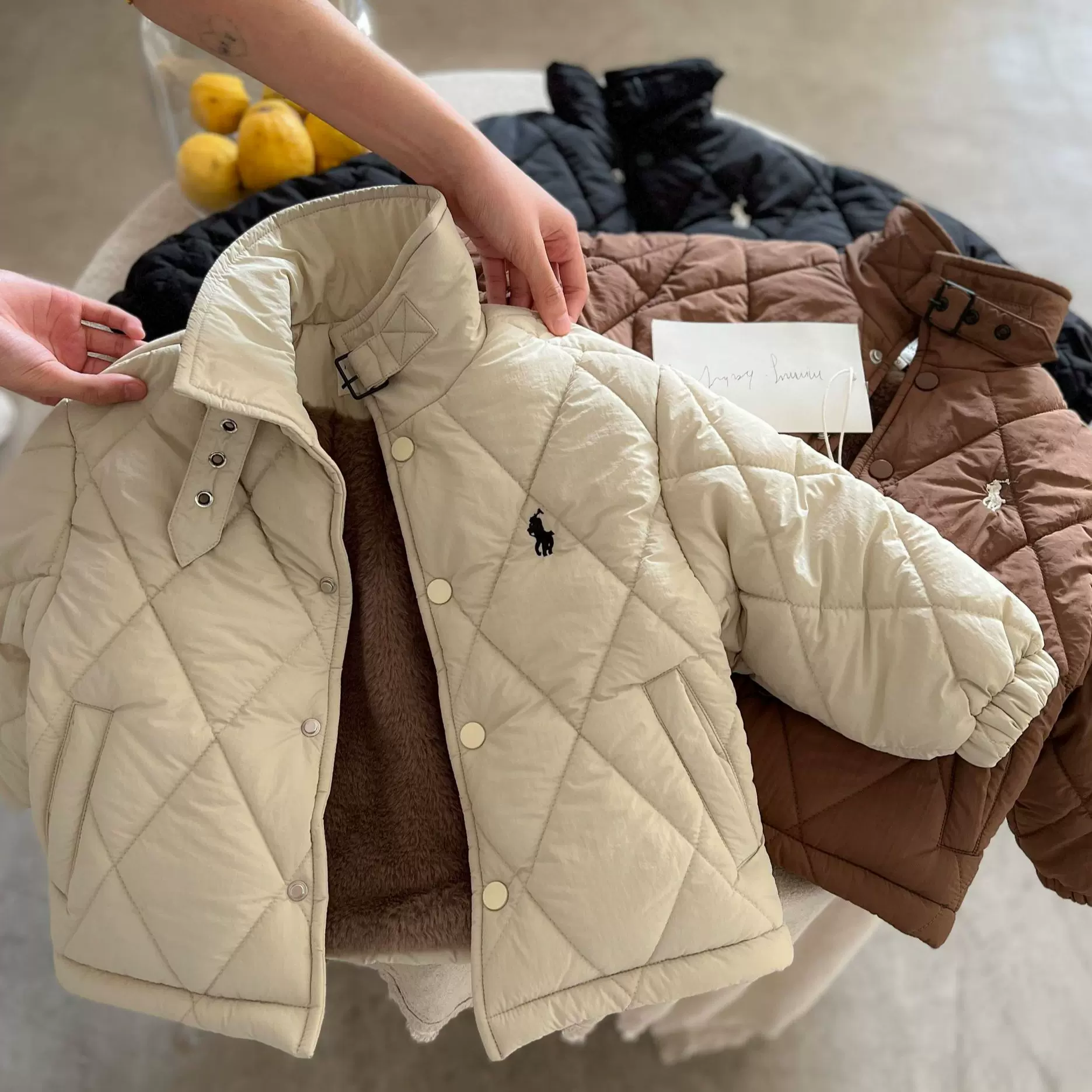 儿童棉衣2024眯眯眼冬季新品男女童加厚刺绣棉衣宝宝立领棉服夹克