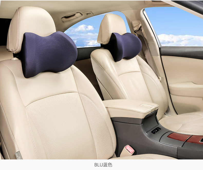 Factory direct supply car headrest car four seasons car ice silk pillow neck protection memory cotton neck pillow waist suit